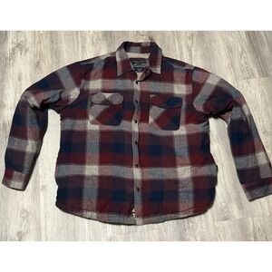 Grizzly Mountain Flannel Shirt Jacket‎ Sherpa Lined Plaid XXL